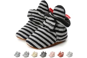 TMEOG Unisex buty do raczkowania, buty zimowe, wełniane, dla noworodków, z podszewką, dla dzieci w wieku 0-18 miesięcy