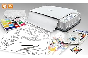 Plustek OpticPro A320L - A3 CCD Graohic Flatbed Scanner, 1600 dpi resolution with dual light design. Suitable for Graphic Design, Artwork and Artists. Support Mac, Windows, TWAIN and ICA