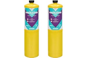 LavaTap – Firemaster MAPP Gas 400g Blow Torch Fuel for Plumbing, Brazing, Soldering, Metalwork & Heating – Hotter Than Propane – Professional Torch Gas Range (2 Units)