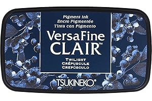 Tsukineko crepúsculo VersaFine Almohadilla de Tinta Clair, Material sintético, Color Azul, 5,6 x 9.7 x 2.3 cm