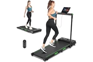 THERUN Folding Treadmill for Home, 2.5HP Under Desk Treadmill w/Remote and LED Display, Foldable Walking Pad w/ 3 Countdown Modes & 12 Programs, Shock Absorption, 1-12KM/H, No assembly