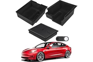 ‎FANPBOW FanpBow 4Pcs Tesla Model Y Model 3 2021 2022 2023 2024 Mittelkonsole Organizer Armlehnenablage Zubehör für Tesla, Konsolenschalen Armlehnen Aufbewahrungsbox Organizer Mittelkonsolen ablage Zubehör