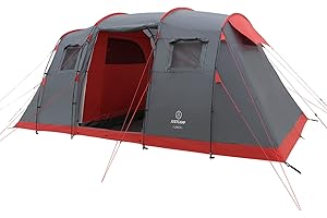 JUSTCAMP Lake 4 Tente de Camping 4 Personnes (470 x 230 x 190 cm)