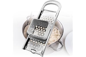Dunkwckore Spatzle Attrezzo, Grattugia Spätzle in Acciaio Inox con Slitta, Raschietto Spätzle Maker Pomelli, Attrezzi Gnocchi con Manico, Taglia Spaetzle Lavabile in Lavastoviglie per Cucinare Cucina