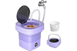 Mini Portable Washing Machine,Biebuxo 6.5L Mini Foldable Washing Machine,Portable washing machine for Underwear Socks Clothing for Camping, Travel, RV, Single Dormitories