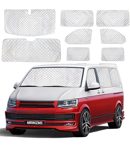 Pare-soleil 3 Pièces Pour VW T5 T6 – Couverture Pare-brise En Aluminium | Protection UV Et Chaleur | Avec Sac De Rangement - 9