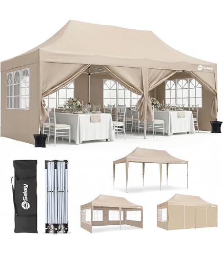 Eikuavons Faltpavillon 3x6 M – Wasserdicht, Höhe Produktbild-Vorschau 2