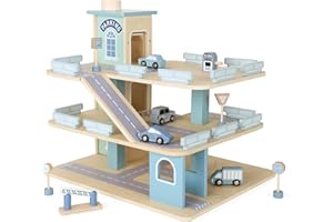 Bayer Chic 2000 - Großes Parkhaus für Kinder aus Holz - Auto Parkgarage - Garage mit Zubehör, Spielgarage mit Lift