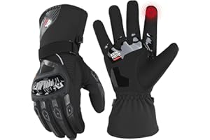 ‎KEMIMOTO KEMIMOTO Winter Motorradhandschuhe, geprüfte Motorradhandschuhe,Motorrad Handschuhe Winter, Touchscreen Handschuhe, Wasserdicht, für Motorradfahren, Skifahren, Roller