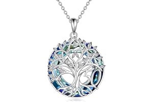 YFN Birthday Gifts 16th/18th/30th/40th/50th/60th/70th Sterling Silver Tree of Life Necklace Jewellery