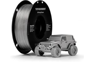 Metallic PETG Filament 1.75mm, TINMORRY PETG 3D Printing Filament, Compatible with Bambu Lab FDM 3D Printer, 1 KG 1 Spool, Silver
