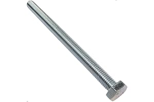 AERZETIX - C47338 - Lot de 10 pièce - Boulons M8x110 - à tête Hexagonale - Ø8x110mm - Classe 8.8 - en Acier Zingué