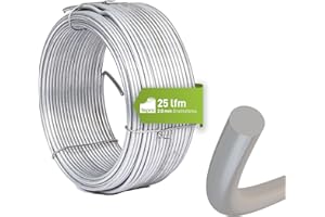 Fepro® Bindedraht 2,0 mm x 25 m, dick verzinkt - witterungsbeständig, ideal für Forst, Wildzaun, Garten oder basteln
