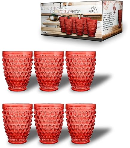 Set 6 Bicchieri Rouge Rosso Brandani – Vetro 10cm – Perfetti Per Natale
