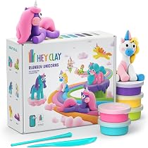 Hey Clay – Set De Anillos Dulces De Arcilla Polimérica Con 3 Botes, App Interactiva, Secado Al Aire, Manualidades Para Niños De 3 Años En Adelante