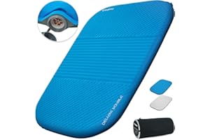 KingCamp Self Inflating Camping Mat - 3in/7.5cm Real Thick Fast Inflation, Sleeping Mat Self Inflating Mattress for Camping - Self Inflating Camping Mattress Self-Inflating Mat Single Double Extra Large
