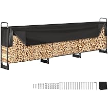 VOUNOT® Abri range-bûches 2m avec housse - Serre bûche en acier - Support bois de chauffage pour VOUNOT® Abri range-bûches 2m avec housse - Serre bûche en acier - Support bois de chauffage pour