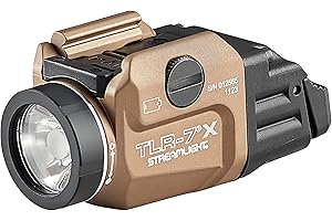 Streamlight 69429 TLR-7 - Lampada tattica compatta con interruttori a palette alta e bassa e kit di chiavi, terra scura piatta 500 lumen