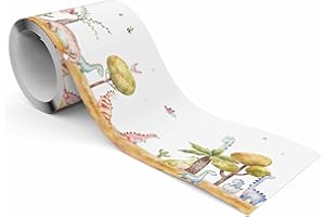 Muralo - Selbstklebende Bordüre - Tapetenbordüre Wandbördure - Dekorative Wandtatto für Wände, Möbel, Decken, Tapeten, Wandverkleidungen, Türen - Dinosaurier - Br.10cm x Hö.300cm