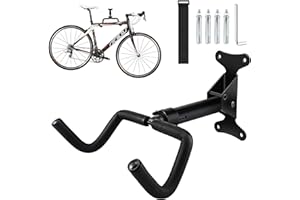 LROCOTANC Support Mural pour vélo - Porte Velo Mural - Support de vélo Mural Pliable et rembourré - Angle et Distance du Mur réglables - Peut Supporter 30 KG VTT vélo de Route
