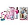 ​Barbie Dreamhouse, Pool Party Doll House with 75+ Piece & Barbie ​Ken® Doll with Surfboard and Pet Puppy
