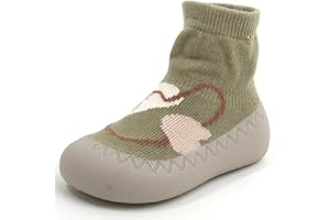 Exemaba Toddler Anti-Slip Sock Shoes Baby First Walking Shoes Infant Slipper for Boys Girls