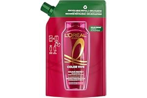 L'OREAL PARIS L’ORÉAL PARIS - Éco-Recharge Shampooing Soin Protection pour Cheveux Colorés ou Méchés - Enrichi en Pivoine et Filtre UV - Protection Couleur Jusqu'à 10 Semaines - Elseve Color-Vive - 500 ml