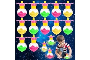 YISKY Peonza Luminosos, 12 Piezas Peonzas Niños con Luz LED, Juego de Peonzas, Niños giroscopio de Juguete, Mini Trompos, Trompo Creativo Juguete, Juguetes Luminoso Trompo Fiesta Niños(Color Aleatorio)