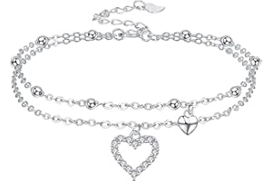 Micory Cavigliera Donna Argento 925 Non Sbiadire Cavigliera-con Confezione Regalo Regali di Gioielli Estivi