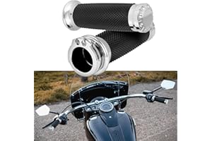 ‎DREAMIZER DREAMIZER 1 Zoll Motorrad Lenkergriffe Griffe, 25mm Motorradgriffe mit Gaszug, Kompatibel mit Harley Sportster 883 Touring Dyna Softail