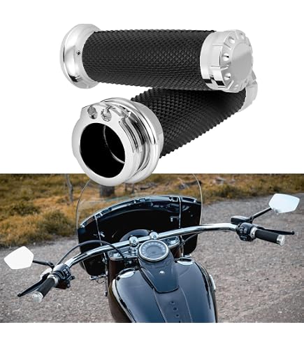 Manopole Manubrio Moto CNC Billet In Alluminio – Adatte Per Harley Sportster Dyna Softail Tour