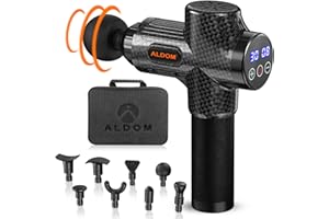 Massage Gun, ALDOM Massage Gun Deep Tissue Percussion Massager, 30 Speeds Muscle Massage Gun Powerful Muscle Gun with 8 Heads