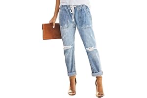 Alaster Queen Jeans Femmes Casual Jeans Taille Haute Baggy Jeans Femmes Breaking Knee Jeans