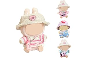 Ajuanbazha Vêtements pour Poupée 17cm, Ensemble DIY d'Accessoires en Peluche, Accessoires pour Poupées, Tenue Stylée pour Filles et Garçons (B)