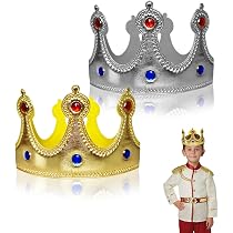 Costume Accessories Inflatable King Queen Crown Tiara Hat - Golden ...