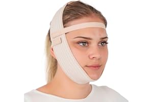 ikido Bande de sangle de menton de vêtement de compression faciale post-chirurgicale, bande d'enveloppement de visage double menton, exercice de mâchoire, visage plus mince, resserrement des bajoues,