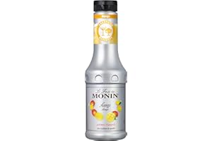 Monin Le Fruit Mango - Fruchtpüree mit Mango (1 x 0,5l) – Zutat für Cocktails, Smoothies, Mocktails und Desserts – für Hobby-Barkeeper und Genießer