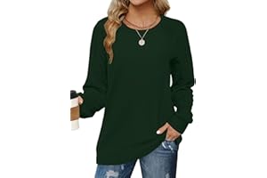 DUOEASE Felpa Donna Senza Cappuccio Collo Rotondo Maniche Lunghe Maglione Donna Elegante Autunno e Inverno