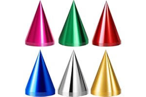 XLTXWD 30Pcs Party Hats for Adults, Party Hats for Kids, Multicolor Paper Hat Metallic Foil Cone Hats, Party Hat for Adults and Kids, for Boys Gilrs Birthday Dress Up Parties Decoration and Celebrations