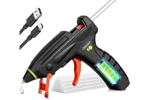 AUTESS Glue Gun,Cordless Hot Glue Gun with 20pcs Glue Sticks, Rechargeable Glue Gun with Fast Preheating for DIY Crafts,Gift Wrapping & Home Repairs