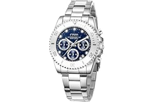CIVO Montre Femme Acier Inoxydable Etanche Celeste Strass Analogique Quartz Mode Entreprise