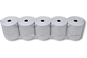 UNIVERS GRAPHIQUE Lot de 10 Bobines pour caisse enregistreuse papier blanc - Dimensions : 76 x 70 x 12 mm NON THERMIQUE papier offset 1 plis électrique bobine