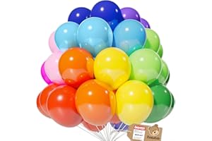 BASTELBÄR BIO Luftballons Geburtstag • ÖKO-TEST "SEHR GUT" • 100 Stück • MADE IN EU ✓ Premium Ballons 100% Naturlatex • 11 Farben • plastikfrei & nachhaltig • Helium Luftballons Bunt aus natürlichen Rohstoffen