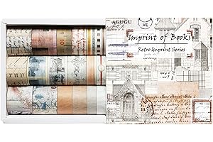 Bailinks Set di Nastri Adesivi Decorativi Vintage Washi per Scrapbooking, 20 Rotoli di Nastri Adesivi Decorativi per Decorare Bullet Journals, Diari di Pianificazione e Regali