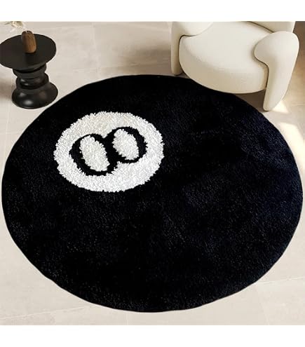 8 Ball Billard Teppich,Schwarz Kreis Teppiche Für  Produktbild-Vorschau 9