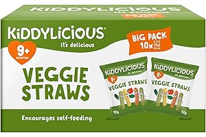 Kiddylicious Veggie Straws Box - Delicious Snacks for Kids - Suitable for 9+ Months - 10 Packs