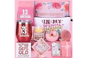 TuDou 13th Birthday Gifts for Girls, Happy 13th Birthday Hamper for Girls, 13 Year Old Girl Gifts, 13 th Birth-Day Pamper Box for Her, Best Friend, Sister, Daughter, 13 th Birthdays Presents for Girl