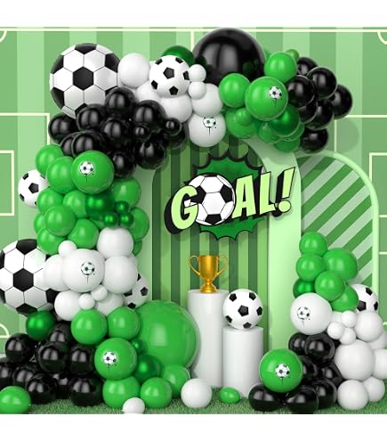 Toile De Fond Anniversaire Football 2,1x1,5m - Décoration Fête, Terrain Vert, Idéal Pour Photos Et Décoration Murale - 14