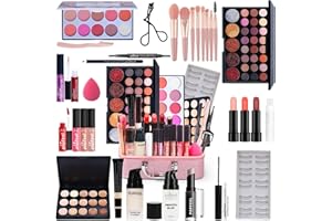 CHSEEO All in One Makeup Kit, Makeup Kit for Women Full Kit, Make Up Gift Set for Women, Makeup Essential Bundle Includes Foundation Eyeshadow Palette Concealer Lipstick Eyeliner Mascara Cosmetic Brush Set