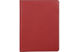 RHODIA 216007C - Portablocco e portadocumenti N°16 ROSSO PAPAVERO - per Bloc-Notes e taccuini in Formato A5 17,5 x 23,5 cm (14,8x21 cm) - Simil Cuoio Italiano Premium